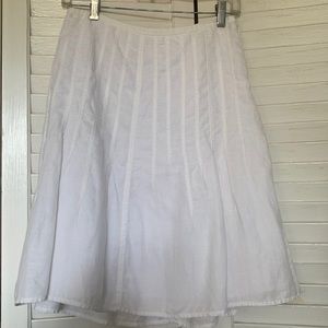 Ann Taylor Loft White Linen Skirt 2P